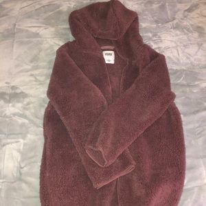 PINK sherpa cardigan